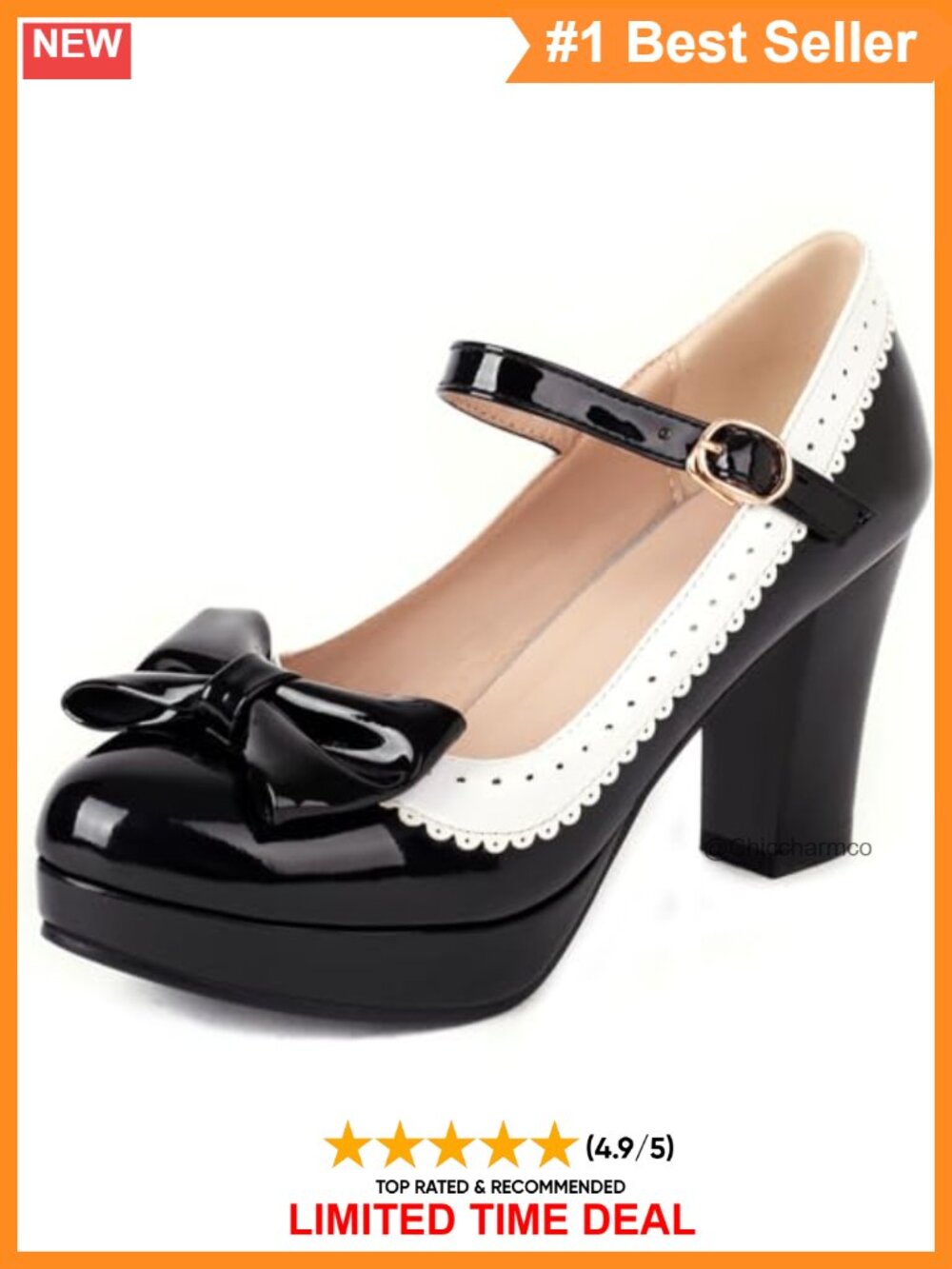 Lolita Bow Platform High Heel Rockabilly Mary Jane Pump